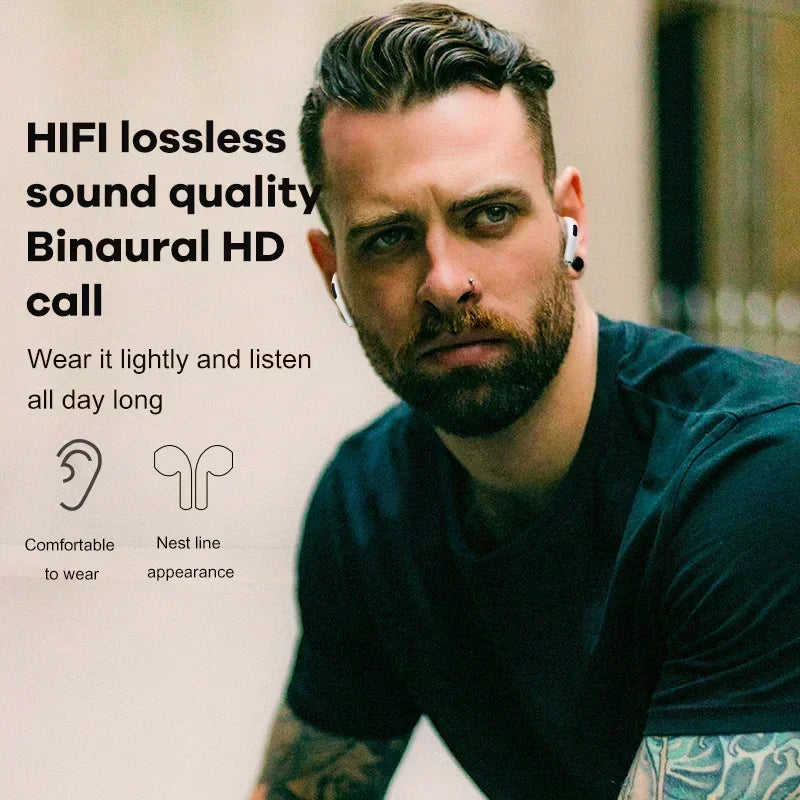 Pro 6 TWS Bluetooth Earbuds - Stereo Sound & Charging Case