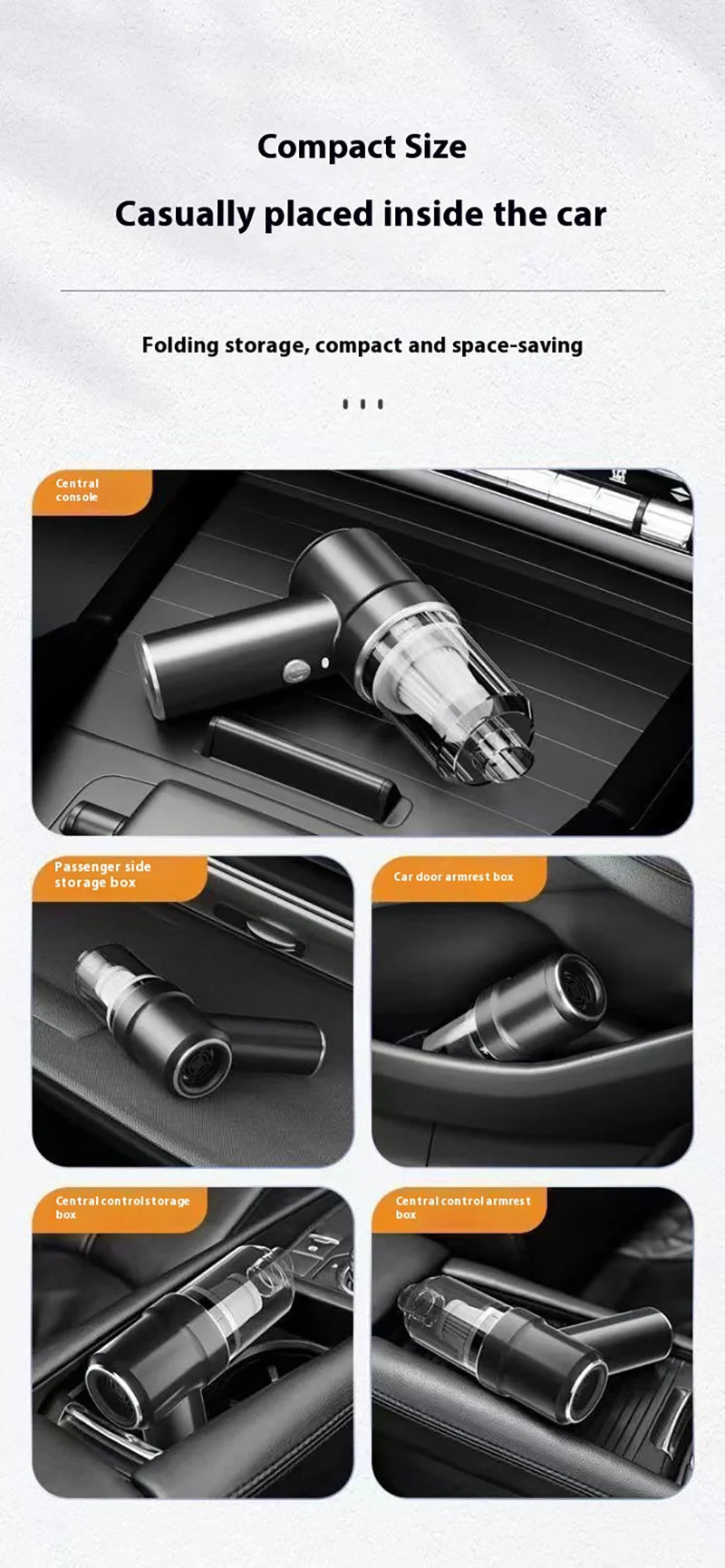 Handheld Car Wireless Vacuum Cleaner - Dry & Wet Use