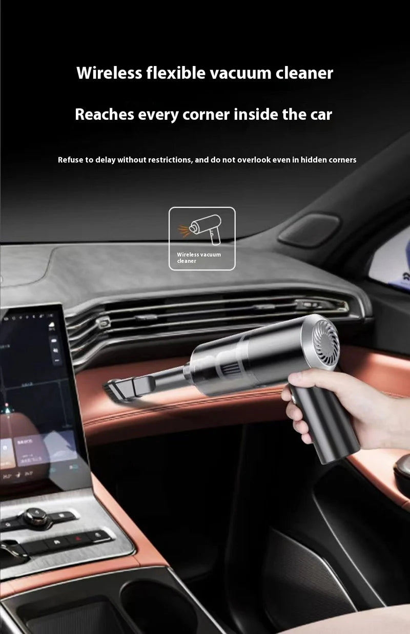 Handheld Car Wireless Vacuum Cleaner - Dry & Wet Use