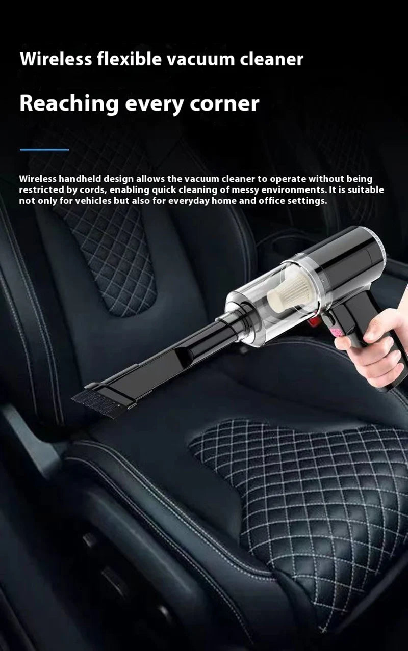 Handheld Car Wireless Vacuum Cleaner - Dry & Wet Use