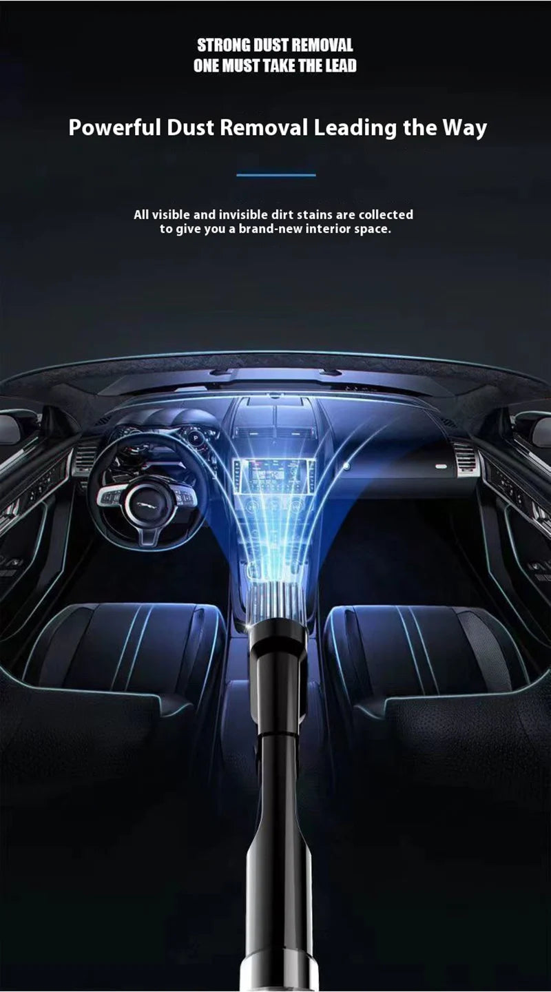 Handheld Car Wireless Vacuum Cleaner - Dry & Wet Use